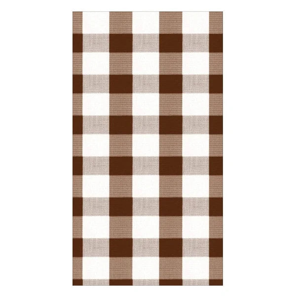 Gingham Chocolate Guest Towel Napkins