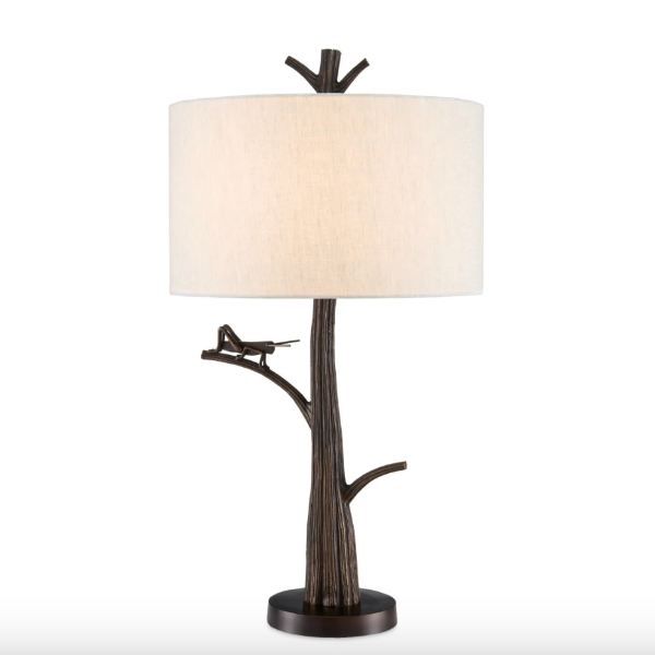 Grasshopper Bronze Table Lamp