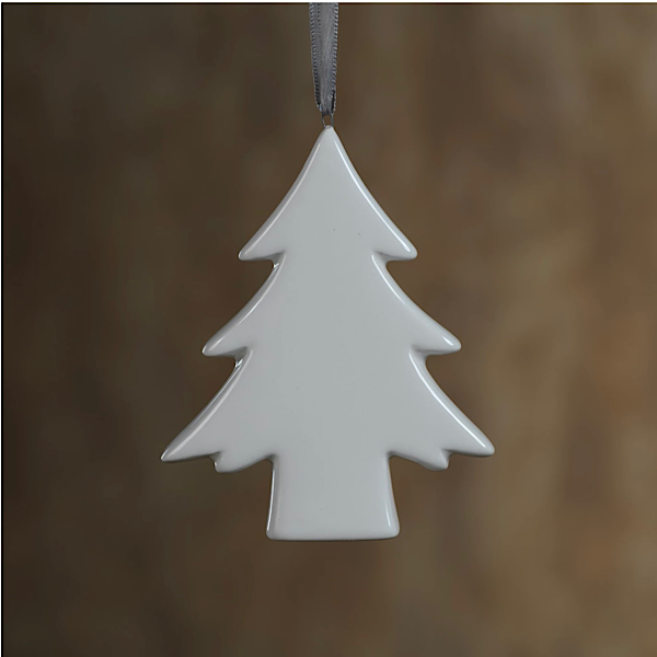 Ceramic White Tree Ornament A