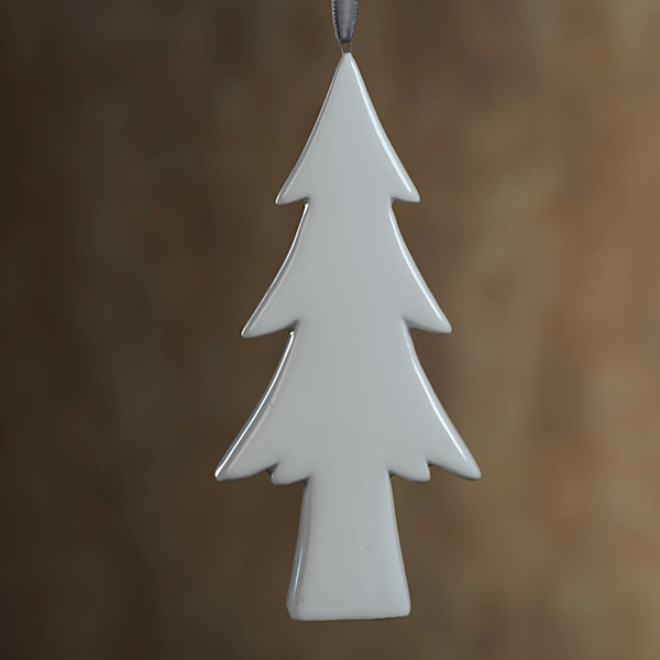 Ceramic White Tree Ornament B