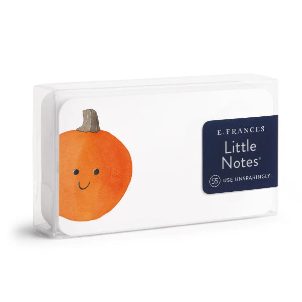 Pack of E. Frances Little Notes with a pumpkin design on a white background