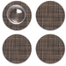 Mini Basketweave Backed Coasters 4 Pack