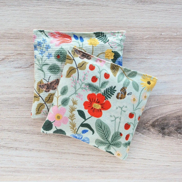 Lavender Sachet in Mint Strawberry Fields Floral
