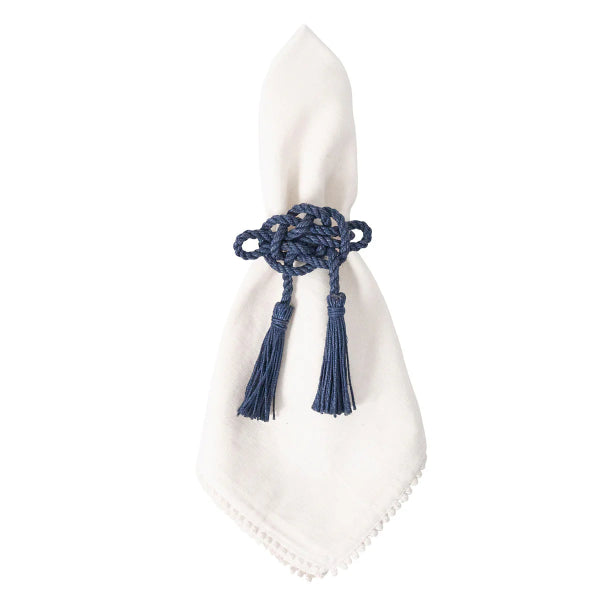 Mystic Knot Set/4 Navy Napkin Rings