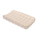 Checkered changing pad cover on a white background