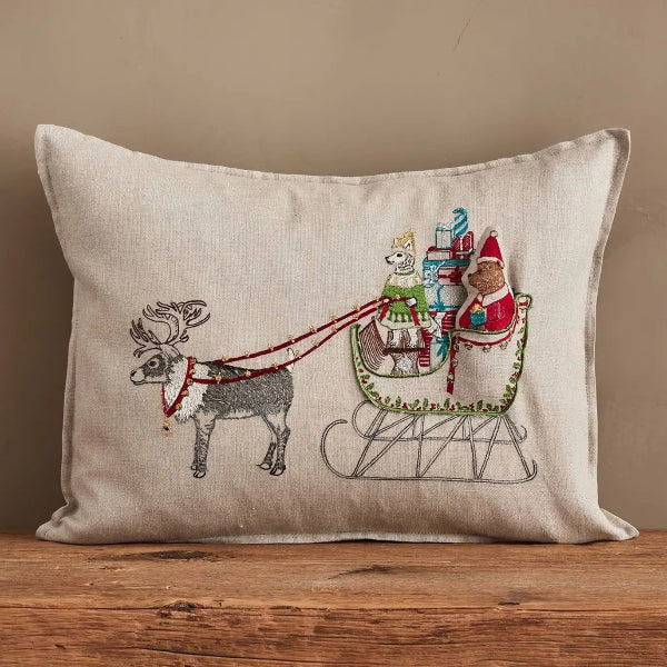 Santa's Sleigh Pillow