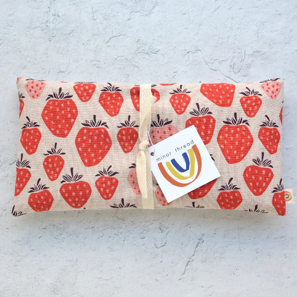 Weighted Eye Pillow in Giant Strawberries