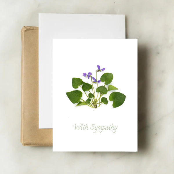 Violets Sympathy Card