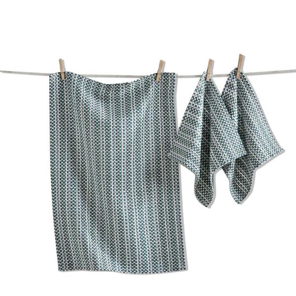 Holiday Dish Towel and Cloth Set in Green