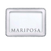 Rectangular silver frame with 'MARIPOSA' branding on a white background