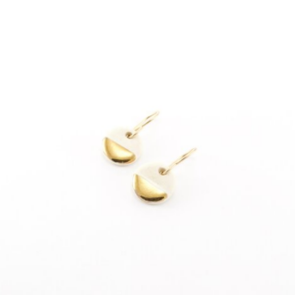 Tiny Pebble Earrings - Gold