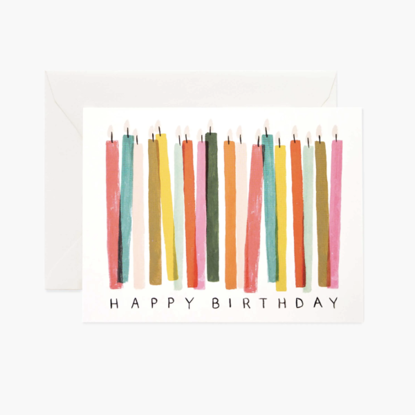 rifle paper birthday candles card