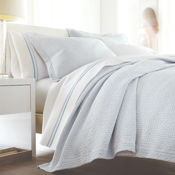 Juliet Blue Matelasse Coverlet & Shams