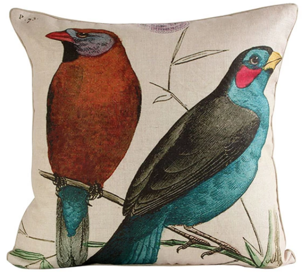 Two Birds on Branch Pillow