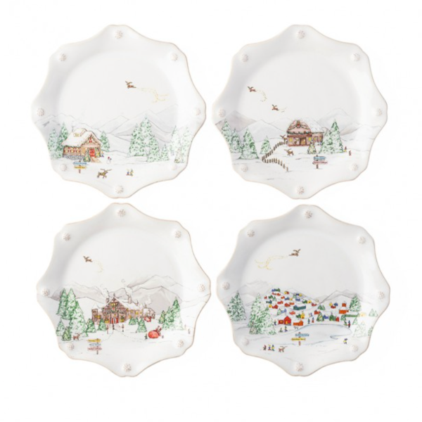 north pole salad plate set