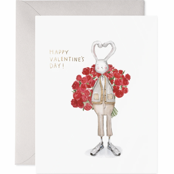 Fancy Pants Bunny Valentine Card