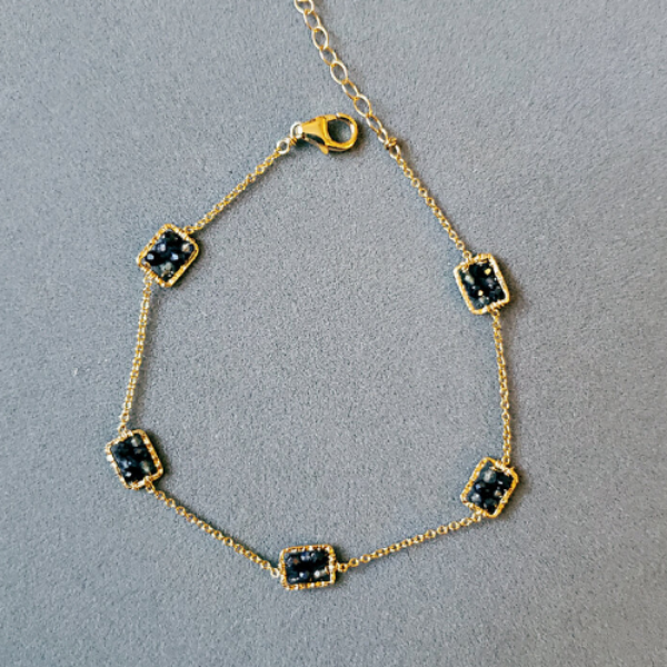 Sapphire Ombre Box Bracelet