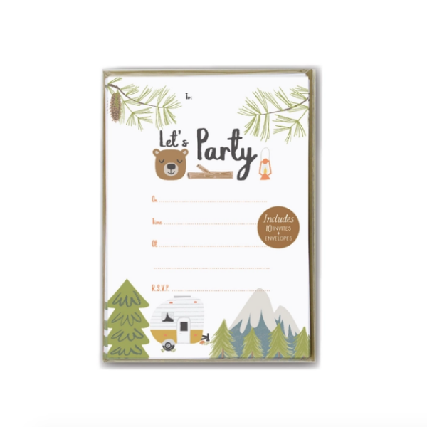 Little Camper Party Invitations