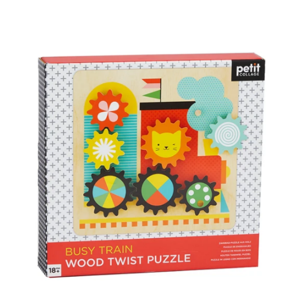 Busy Train Wooden Twist Puzzle