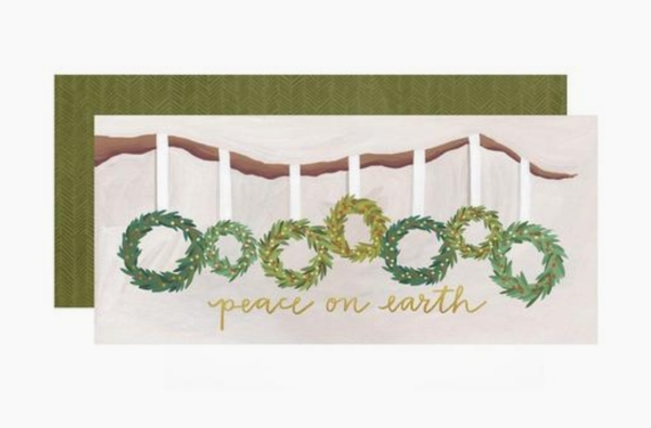 Holiday Wreaths Christmas Card