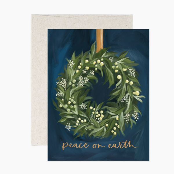 Wreath Peace Card