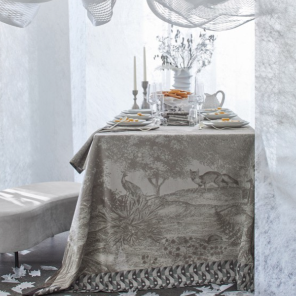 Foret Enchante Grey Table Linens