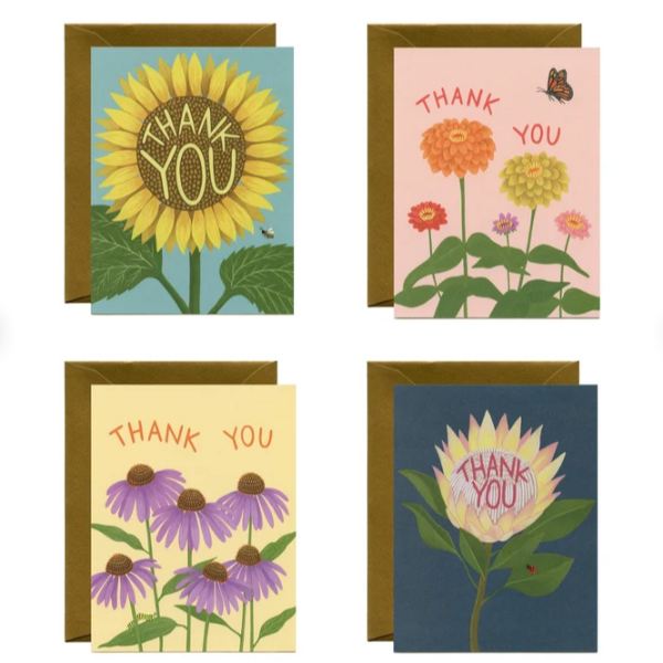 Pretty Flowers Boxed Thank You Cards