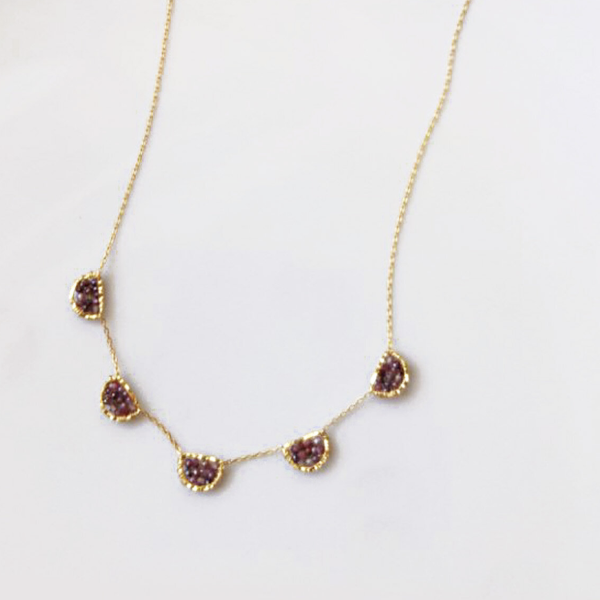 Ruby Scalloped Necklace
