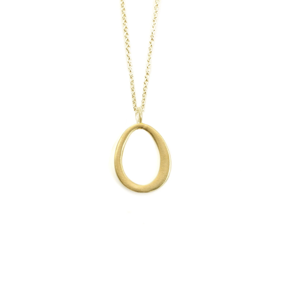 Milk - Small Oval Necklace - Gold