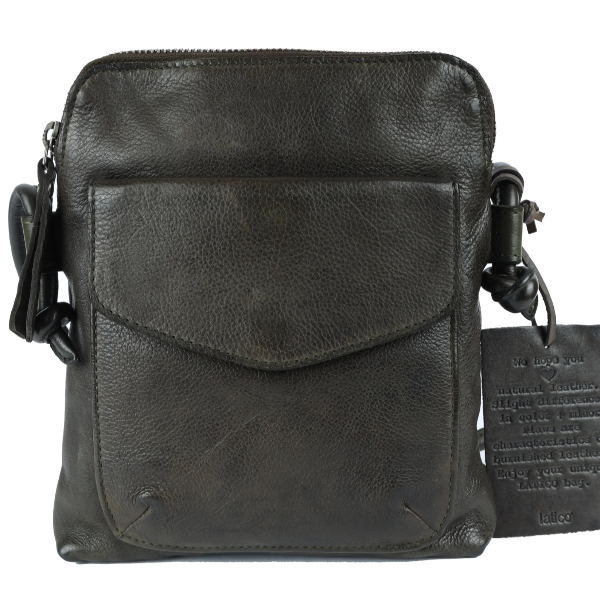 Ezra Black Leather Handbag