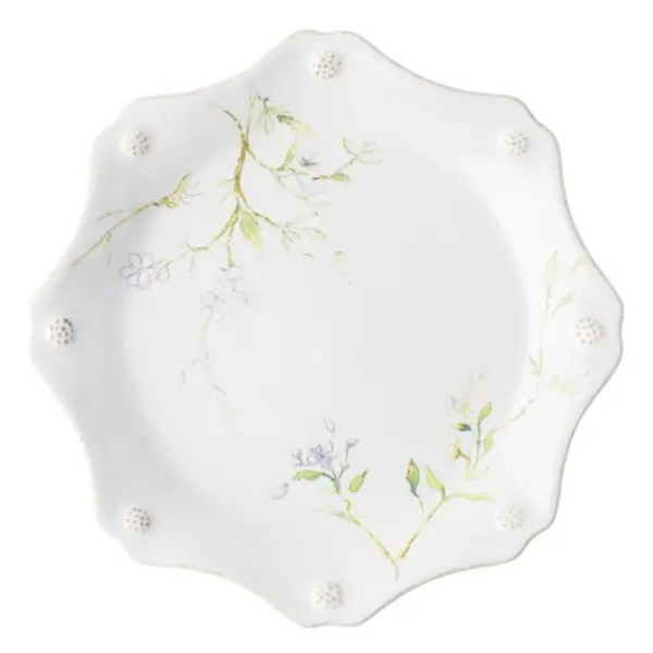 Floral Sketch Set/4 Jasmine Dessert/Salad Plates
