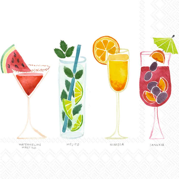 Summer Cocktails Beverage Napkin