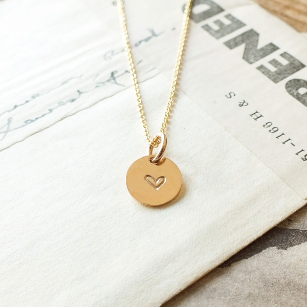 Heart Necklace: Gold Fill