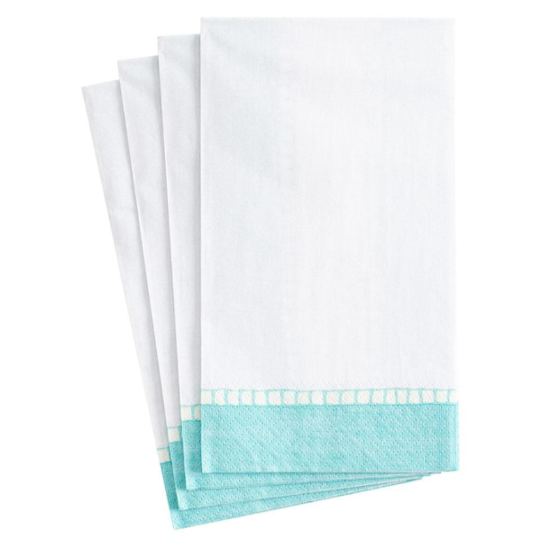 Linen Border Robin's Egg Guest Napkins