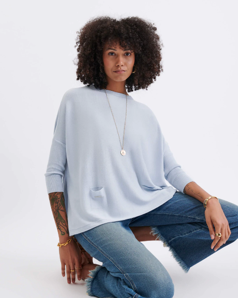 Catalina Crewneck Sweater in Sky