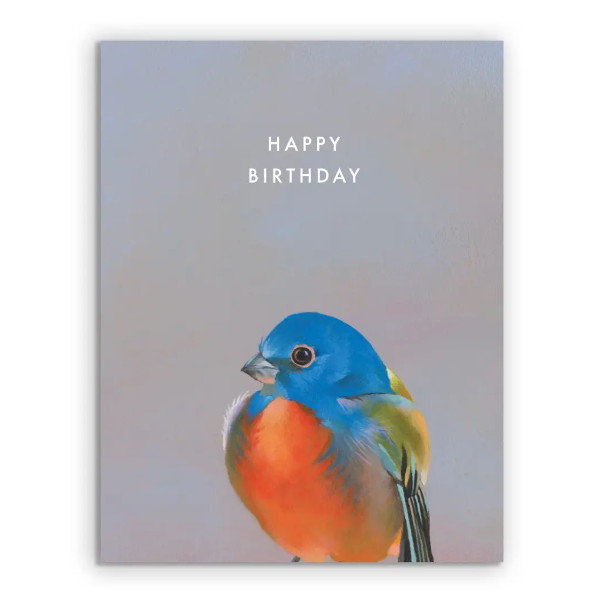 Painted Bunting Birthday Card