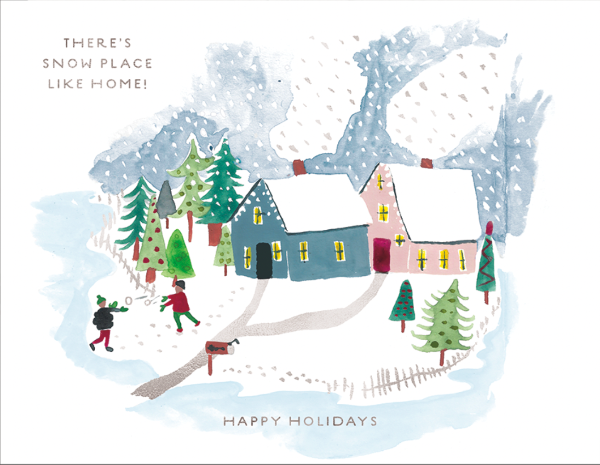 Winter Houses Card