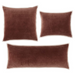 Gehry Velvet/Linen Pillow-Russet
