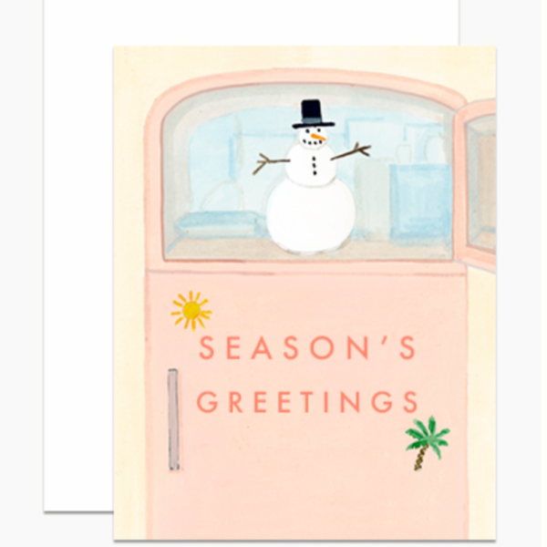 Refrigerator Snowman Card Box/6