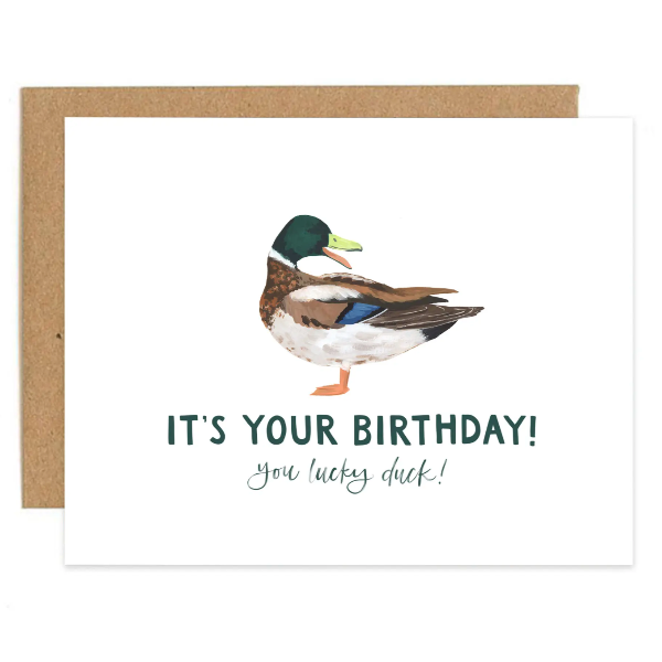 Lucky Duck Birthday Card
