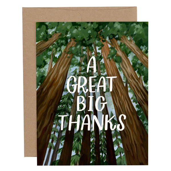 Big Redwood Thanks Card