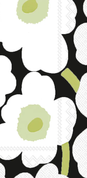 Unikko Black Guest Napkin