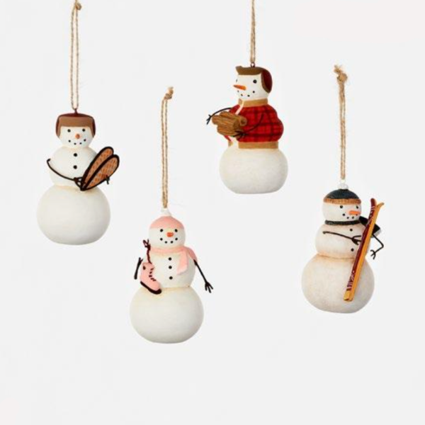 Sportsman Snowman Ornament