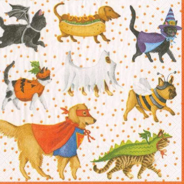 Pets in Costume Cocktail Napkin