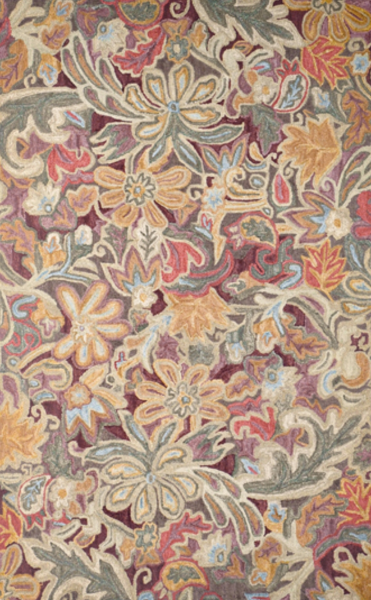 Floral Tapestry Spice Wool Rug