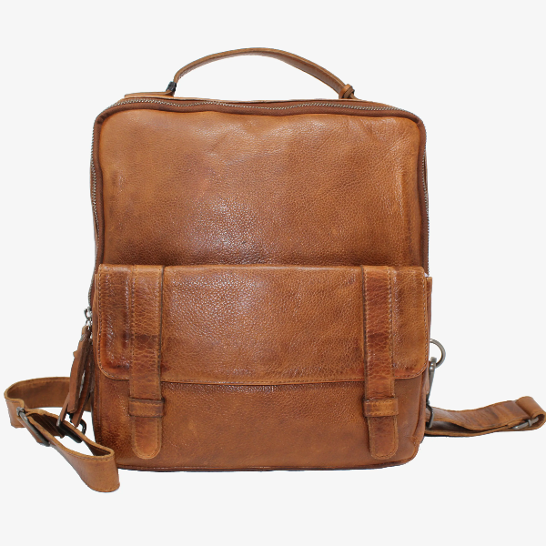 Hester Cognac Leather Backpack