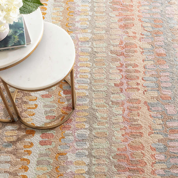 Paint Chip Stone Micro Hooked Wool Rug