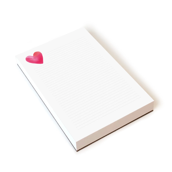 Heart Lined Notepad