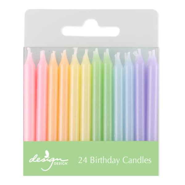 Rainbow Pearl Birthday Candles