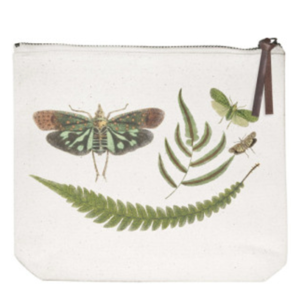 Fern / Insects Canvas Pouch